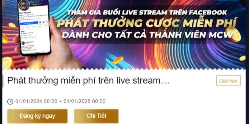 Khuyến mãi casinomcw khi livestream