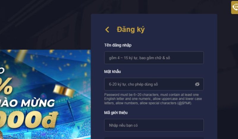 Thủ tục mở tài khoản CasinoMCW siêu nhanh